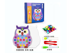 Wooden Bead Painting Game Owl toys
