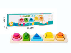 Wooden Colored Five Sets Of Columns toys