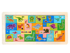 木制主题方块拼图恐龙款