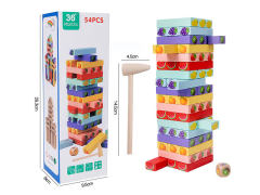 Wooden Colored Fruits Stacked High