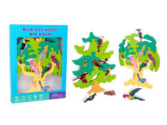 木制鸟树拼图DIY积木（2款）