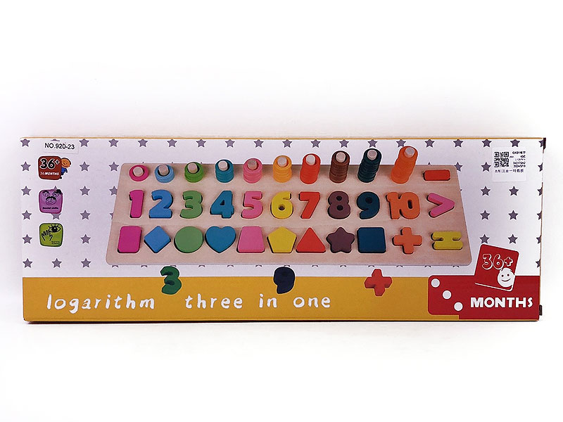 Wooden Logarithm Three In One toys