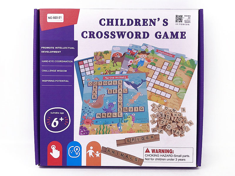 Wooden Children's Crossword Game toys