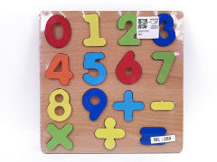 木制0-9数字符号拼图