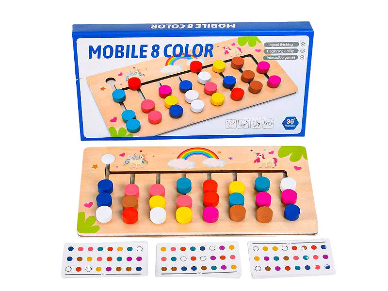 Wooden Eight Color Walking Position toys