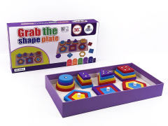 Wooden Grab The Shape Plate toys