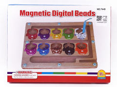 Wooden Magnetic Digital Beads toys