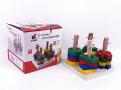 Wooden Geometric Four-column Set toys