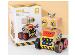 Wooden Diy Robot toys