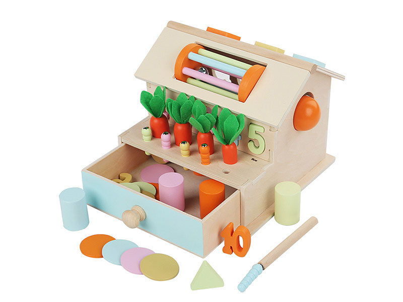 Wooden Multi Functional Intelligence House toys