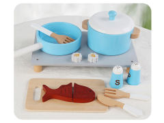 Wooden Stove And Cookware toys