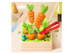 4in1 Wooden Pulling Carrots And Cutting Them Into Pieces toys