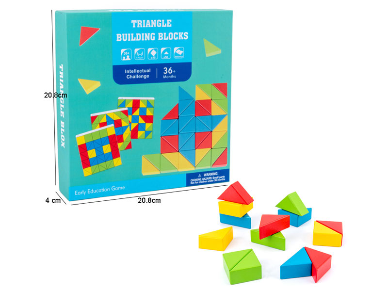 Wooden Triangle Building Blocks toys