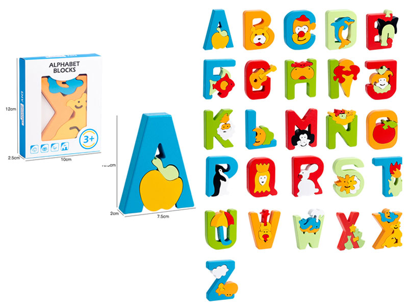 Wooden Alphabet Blocks toys