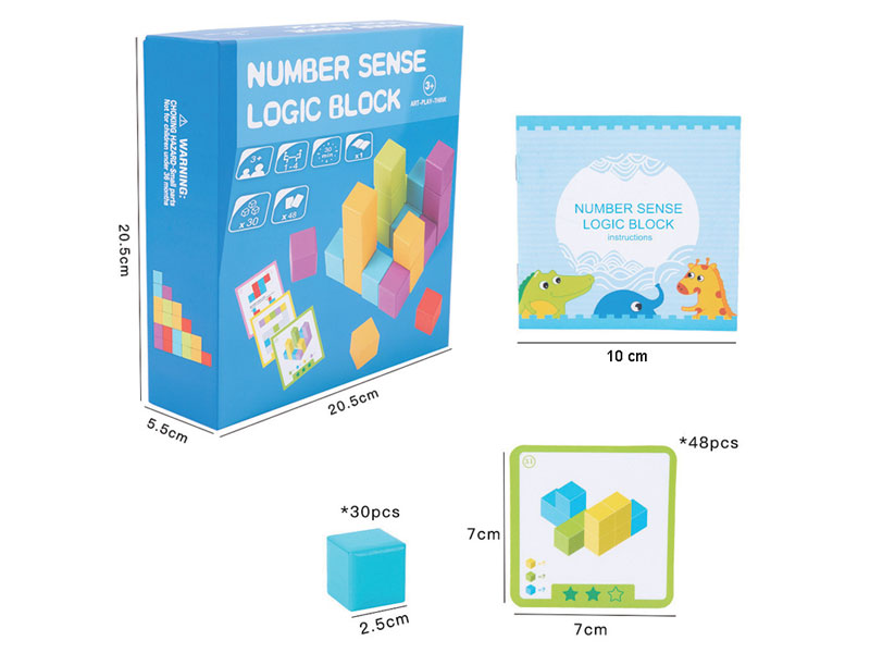 Wooden Number Sense Logic Block toys