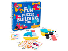 Wooden Fun Puzzle Building Blocks toys