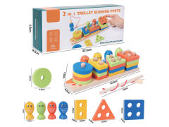 Wooden 2in1 Trolley Bushing Posts toys