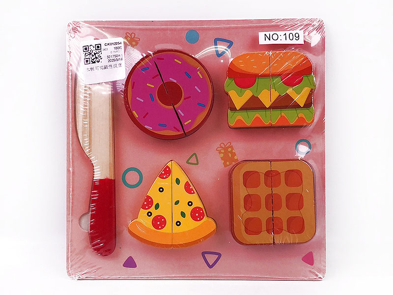 Wooden Cut Magnetic Burger toys