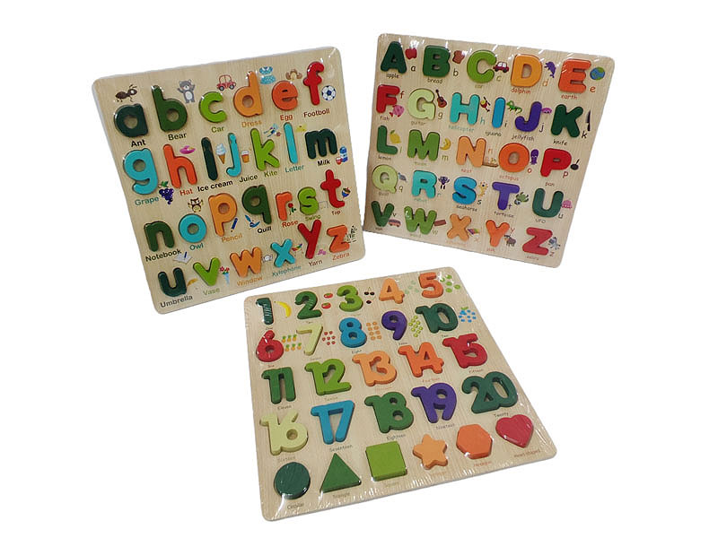 Wooden English Numbers Puzzle toys