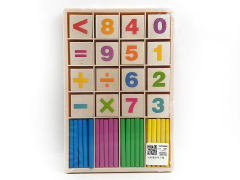 Wooden Mathematics Learning Stick toys