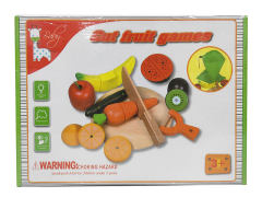 木制可切水果蔬菜套装