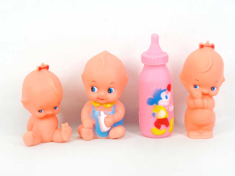 Latex Moppet & Nursing Bottle(4in1) toys