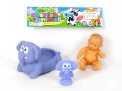 Latex Elephant & Doll(2in1) toys