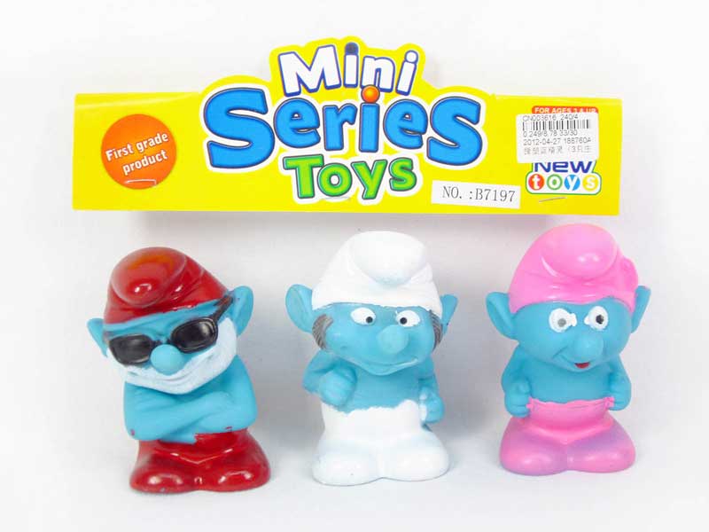 Latex The Smurfs(3in1) toys