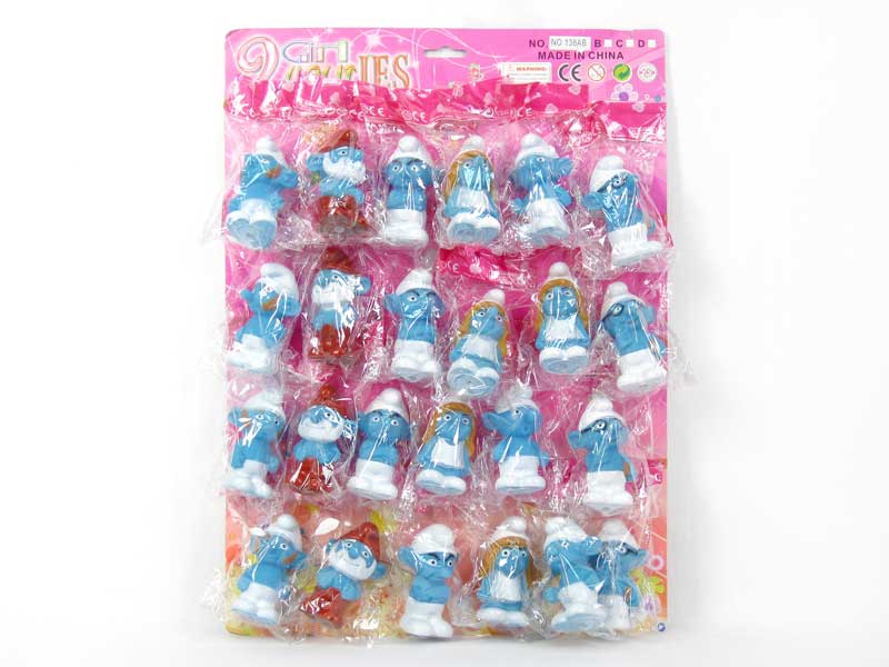 Latex The Smurfs(24in1) toys