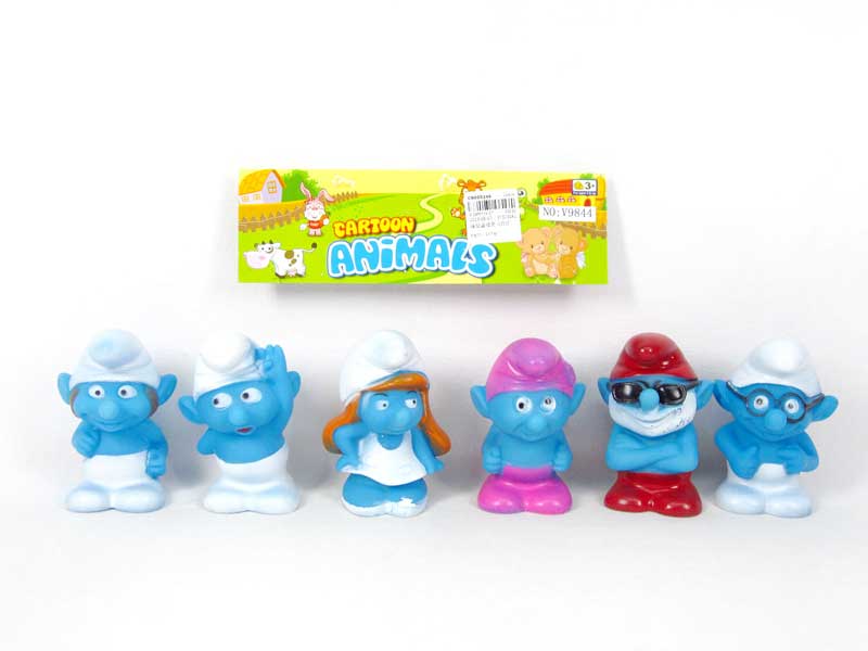 Latex The Smurfs(6in1) toys