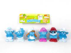 Latex The Smurfs(6in1) toys