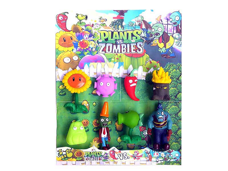 3-5.5inch Latex Plants vs Zombies(8in1) toys