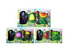 3-5.5inch Latex Plants vs Zombies(4in1) toys