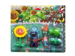 3-5.5inch Latex Plants vs Zombies(4in1) toys