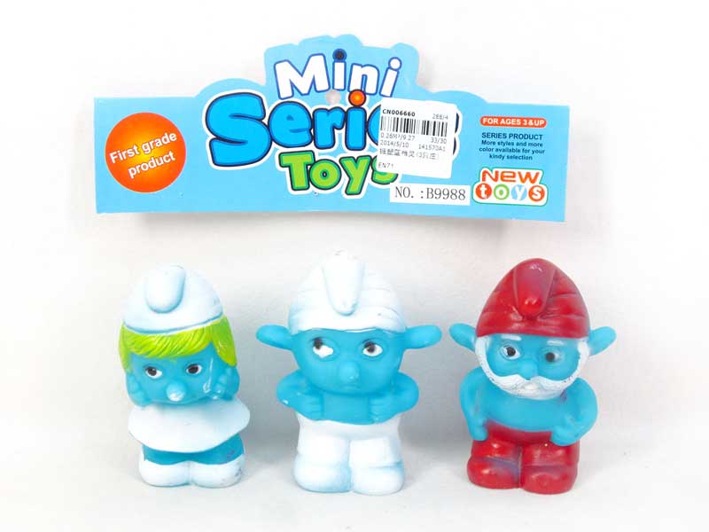 Latex The Smurfs(3in1) toys