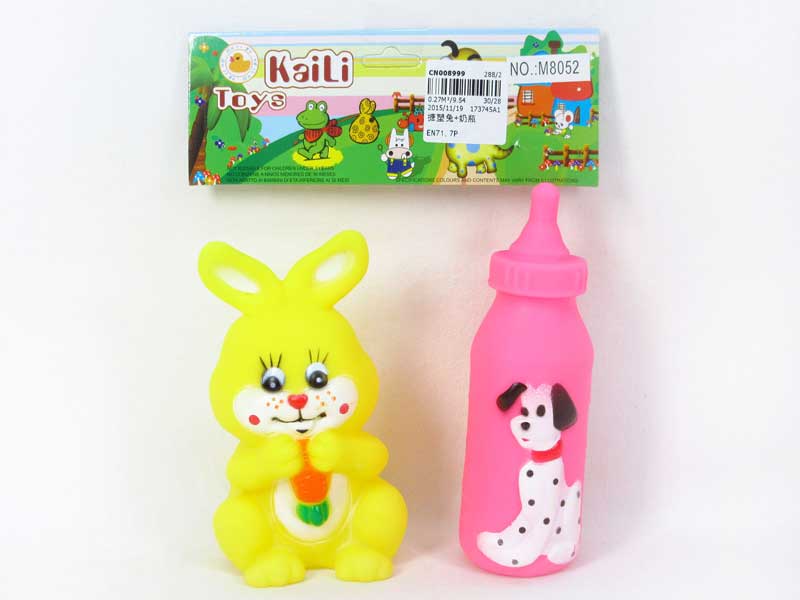 Latex Rabbit & Feeding-bottle toys