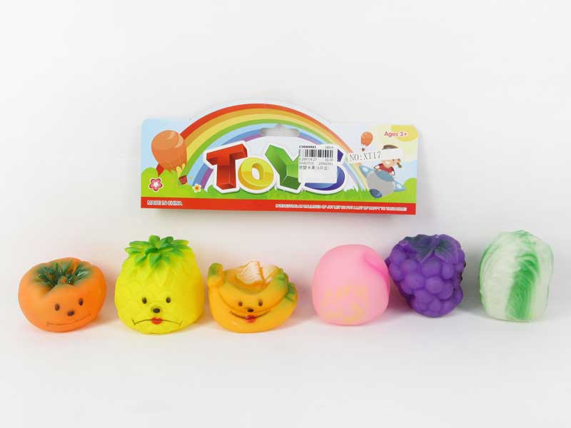 Latex Fruit Basket(6in1) toys