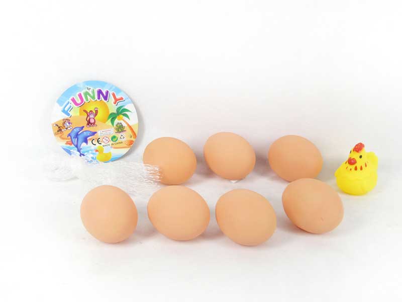 Latex Egg & Latex Chicken(8pcs) toys