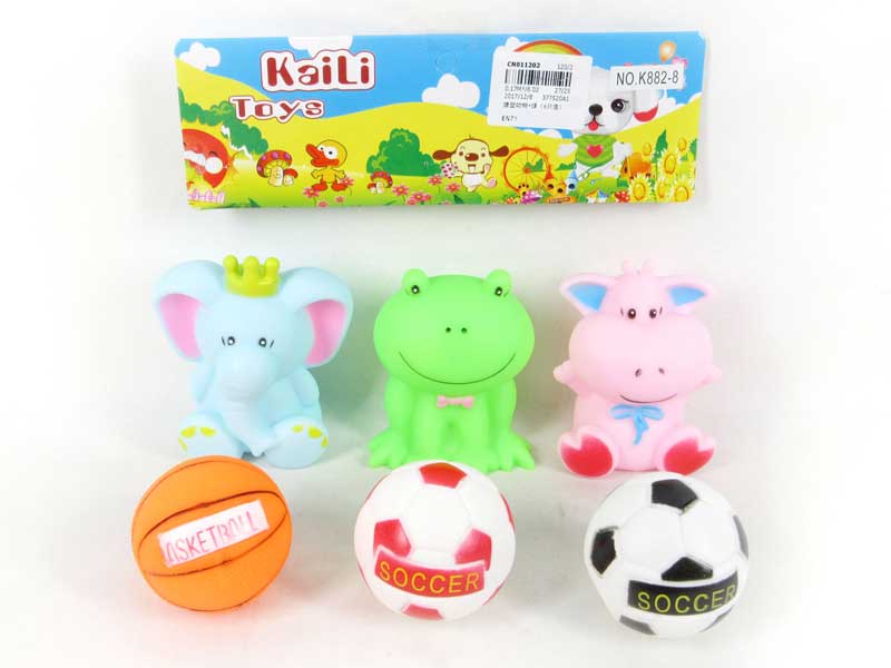 Latex Animal & Ball(6in1) toys