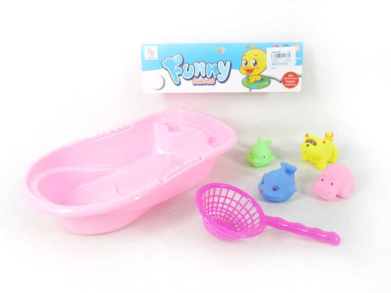 Latex Animal & Tub Set toys