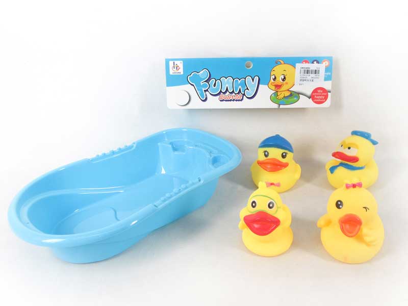 Latex Duck & Tub Set toys