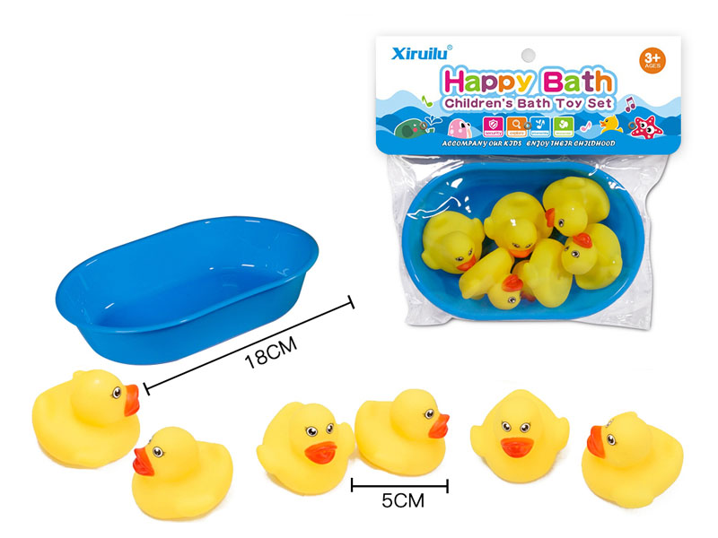 Latex Duck & Tub(6in1) toys