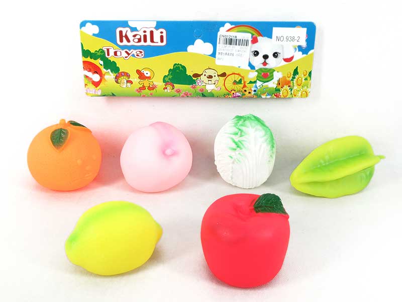 Latex Fruit & Vegetable Set(6in1) toys
