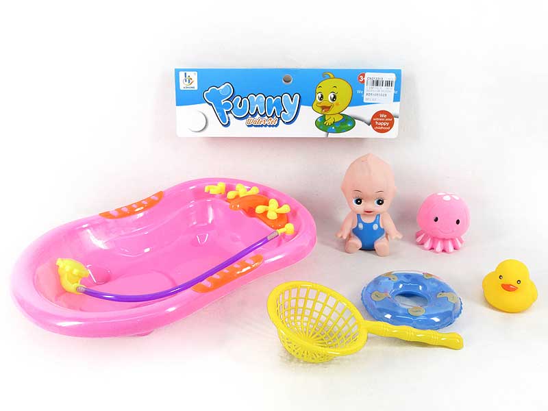 Latex Animal & Tub Set toys