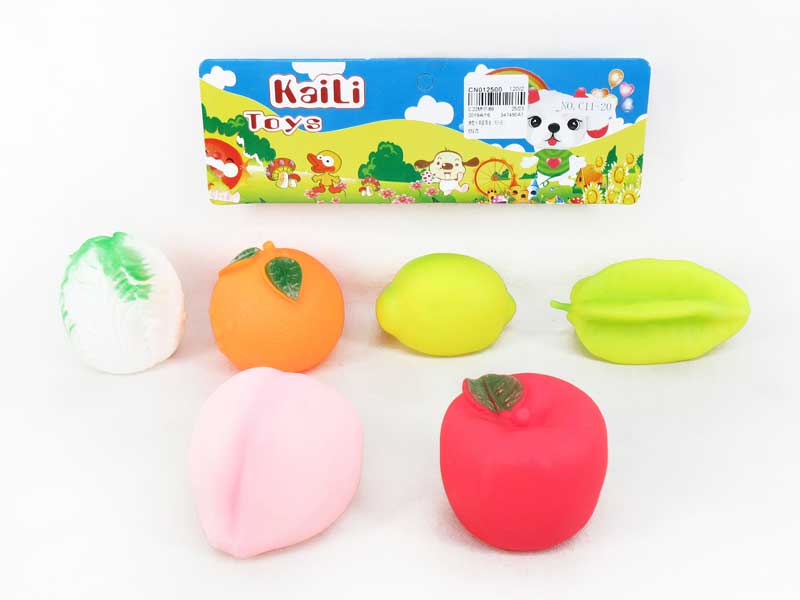 Latex Fruit & Vegetable Set(6in1) toys