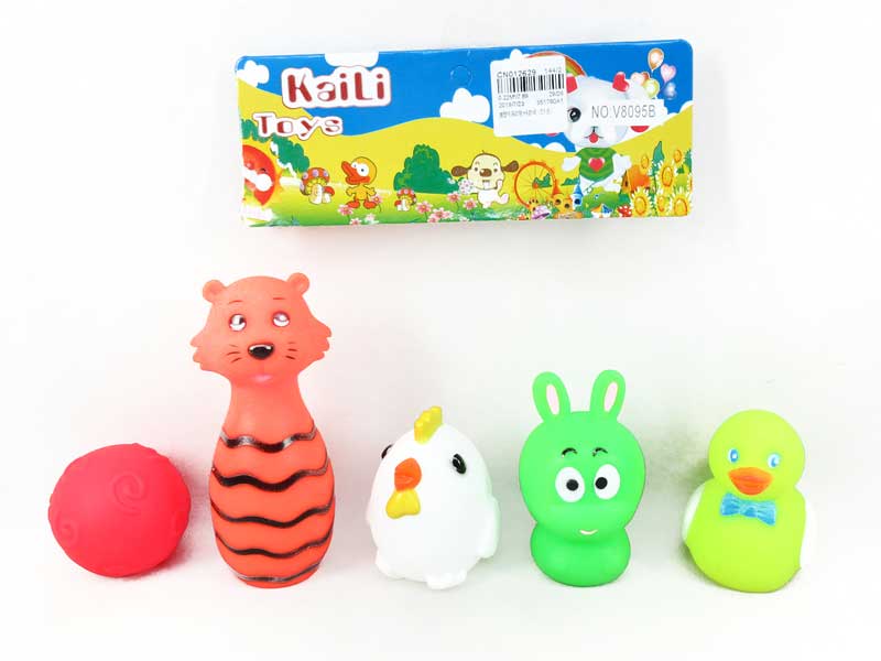 Latex Animal & Bowling Game(5in1) toys