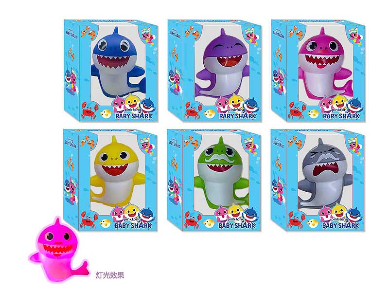 3.5inch Latex Shark Baby W/L(6S) toys