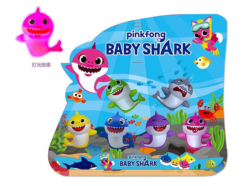 3.5inch Latex Shark Baby W/L(6in1) toys