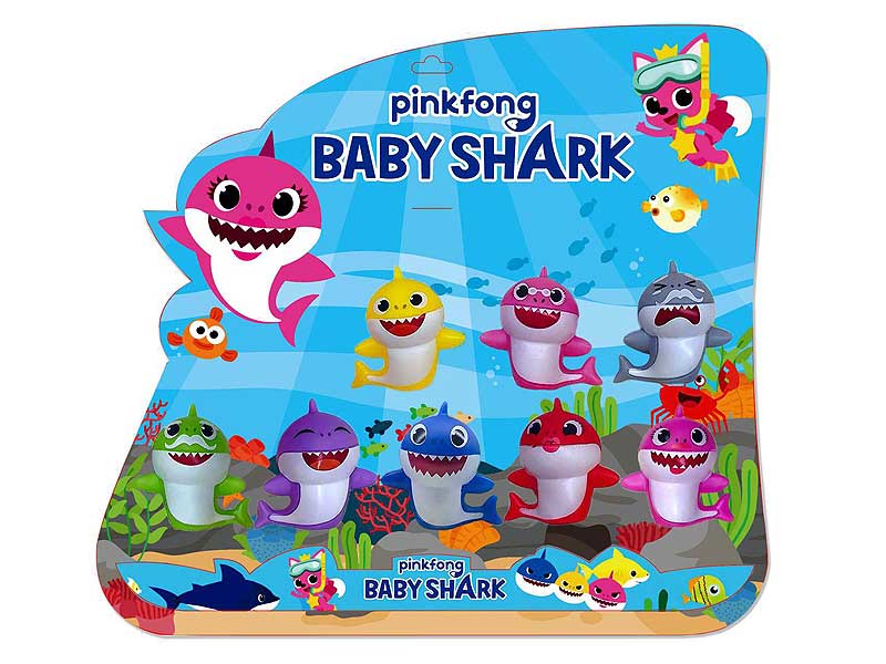 6cm Latex Shark Baby(8in1) toys