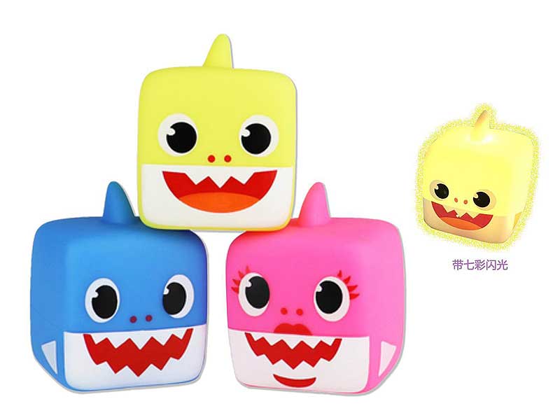 7cm Latex Shark Baby W/L(3C) toys